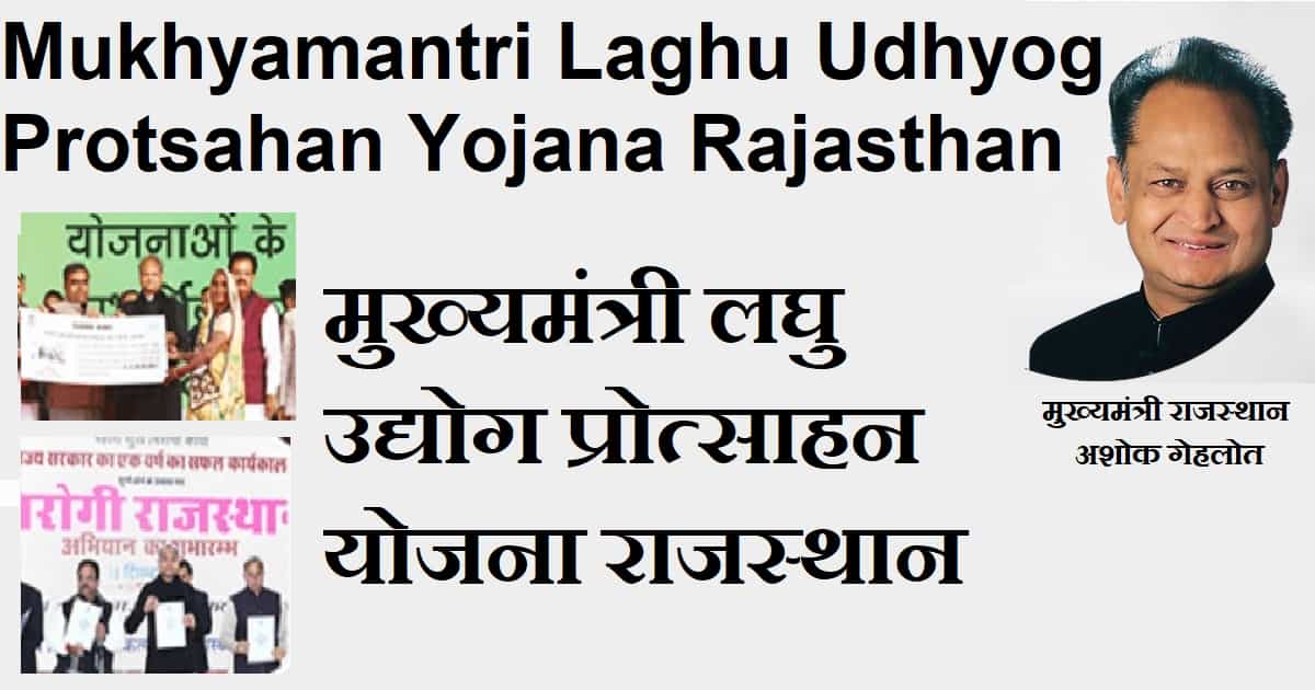 Mukhyamantri Laghu Udhyog Protsahan Yojana Rajasthan